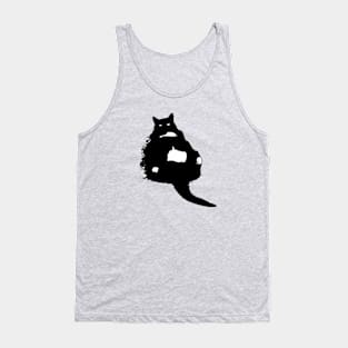 Ink-blot Black Cat Tank Top